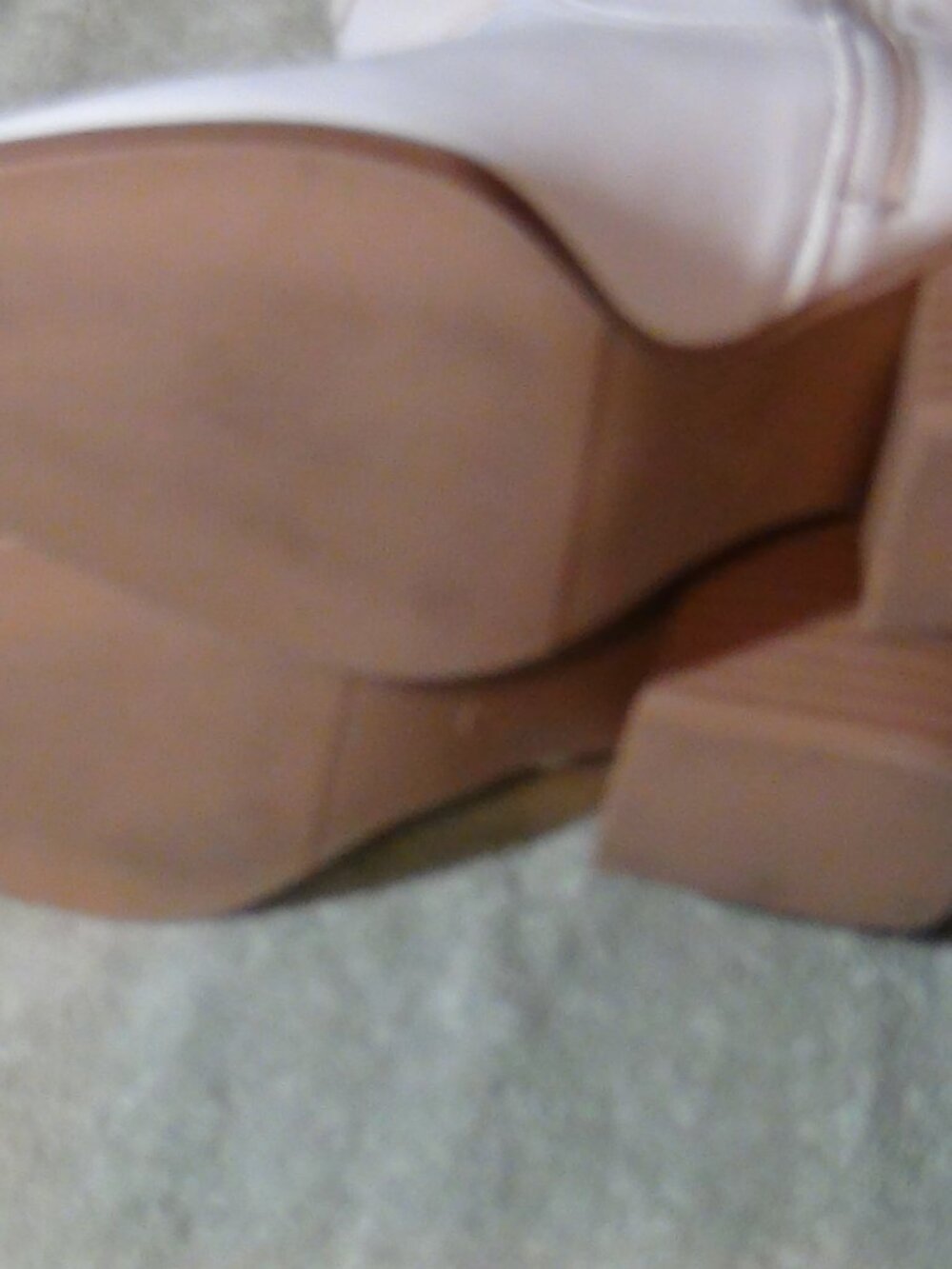 Women's Universal Thread Zipper Studded Western Boots Pointed Size 8 Off-White - Picture 13 of 13